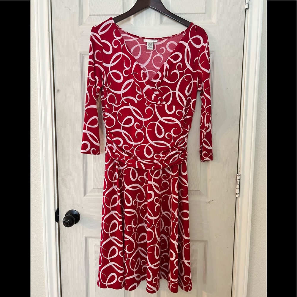 London Style size 14 red print dress
